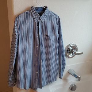 Chaps Blue striped button-down